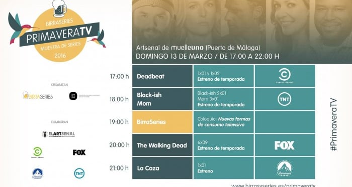 BirraSeries Málaga presenta la muestra televisiva PrimaveraTV en Muelle Uno