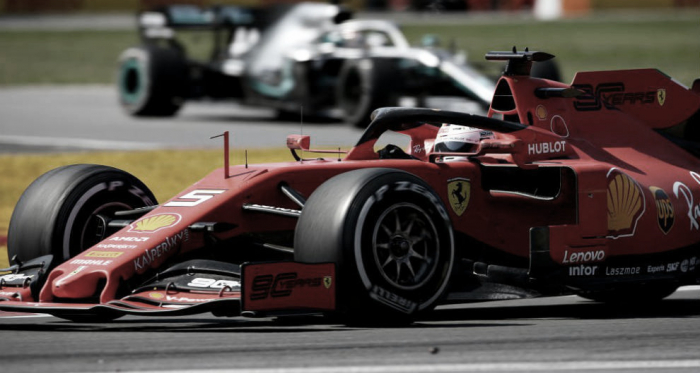 El auto de Vettel, ni bien concluyó la carrera | Foto: Marca