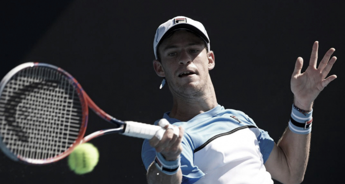 Schwartzman y su foco en el drive vs el aleman Molleker. Foto: