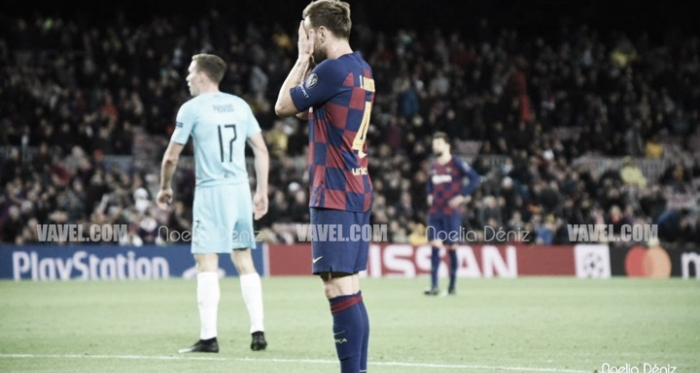 Ivan Rakitić durante el partido ante el Sportovní Klub Slavia Praha, correspondiente a la cuarta jornada de la fase de grupos de la UEFA Champions League 2019/20 | Foto de Noelia Déniz, VAVEL