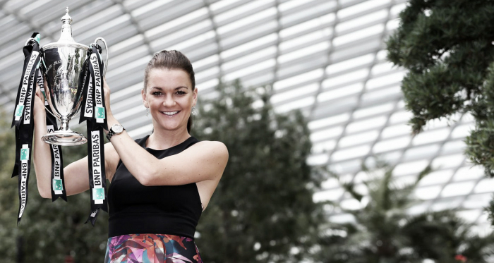Radwanska cuando ganó el WTA Finals 2015 | Foto: WTA