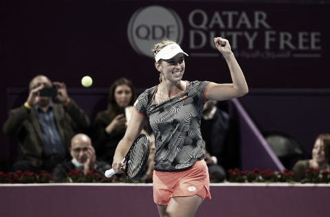 La belga y el puño apretado | Foto: WTA