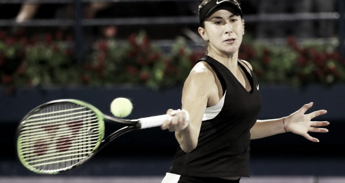 Bencic pegando su drive a media altura | Foto: WTA