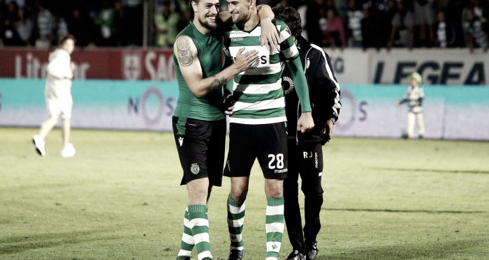 Coates e Bas Dost, dois dos homens-golo do Sporting // Foto: Facebook do Sporting CP