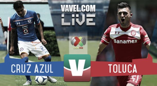 Resultado Cruz Azul - Toluca en Liga MX Apertura 2015 (1-2)