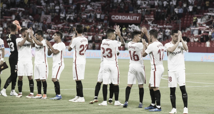 El Sevilla se estrenó en liga con goleada. Foto: Sevilla FC.