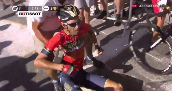 Tour de France 2018 - Incredibile Nibali, costretto al ritiro... per colpa di un tifoso - Screeenshot