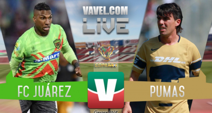 Resultado y goles del FC Juárez 1-1 Pumas en Copa MX 2018