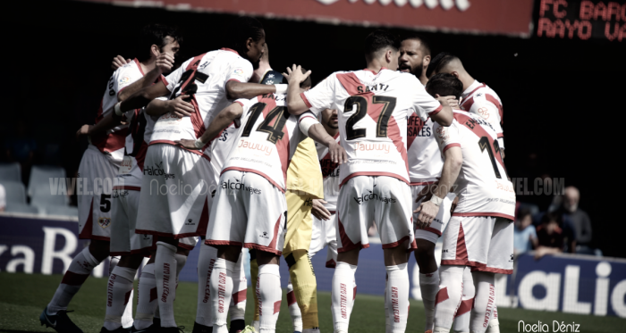 La plantilla del Rayo Vallecano en un partido de esta temporada: | Fotografía: Noelia Déniz (VAVEL.com)