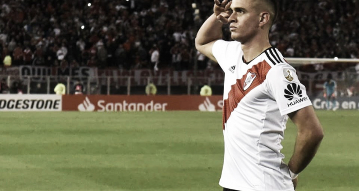 El soldado Borré se ganó la confianza de Gallardo a bases de goles (Foto: River Oficial).
