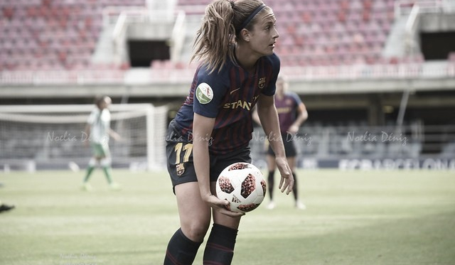 Alexia con el Barça Femení. Foto: Noelia Déniz, VAVEL