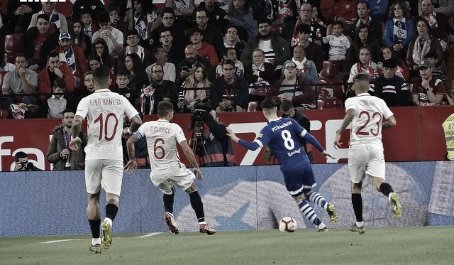 <div><br></div>Ever Banega, Carriço y Arana en el trofeo ante <span> Schalke 04 | Curro García (VAVEL.com)</span>