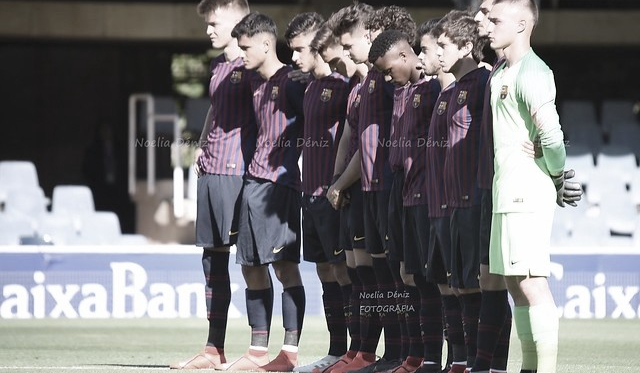 El FCB Juvenil A en el Miniestadi. Foto: Noelia Déniz, VAVEL