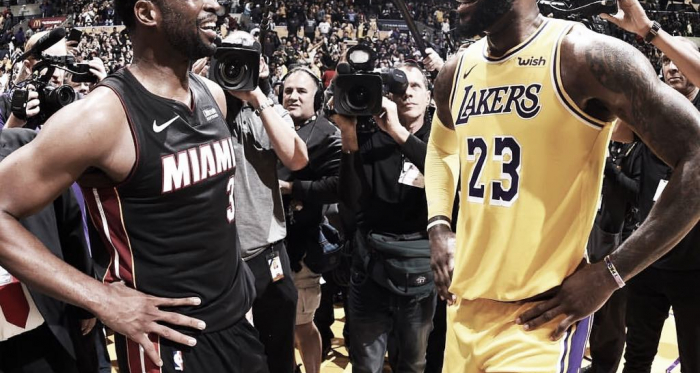 Wade y LeBron luego del que probablemente fue su ultimo encuentro frente a frente | Foto: NBA