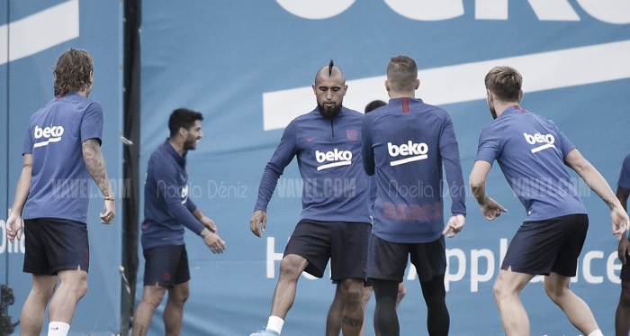 Entrenamiento del Barça marcado por un malentendido&nbsp; que ha retrasado la sesión