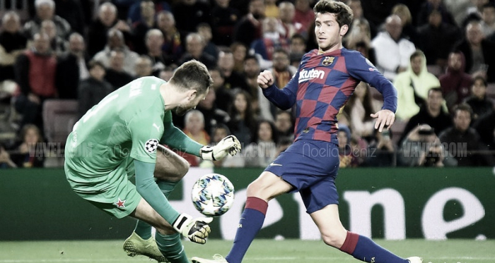 Sergi Roberto durante un partido de Champions League. Foto: Noelia Déniz, VAVEL