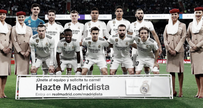 Once inicial del Real MAdrid en cláscio de Liga. Foto: Real Madrid C.F