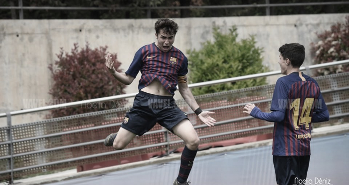 Adrià Altimira, autor del gol del triunfo con el FCB Juvenil B. Foto: Noelia Déniz, VAVEL