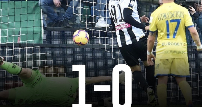 Serie A - Scontro salvezza scialbo, l'Udinese la spunta sul Chievo tra i fischi (1-0)