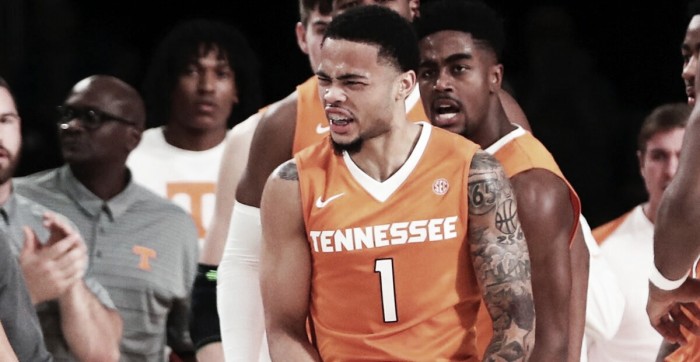 Lamonte Turner reacts during Tennessee's win in the Bahamas/Photo: USA Today Sports