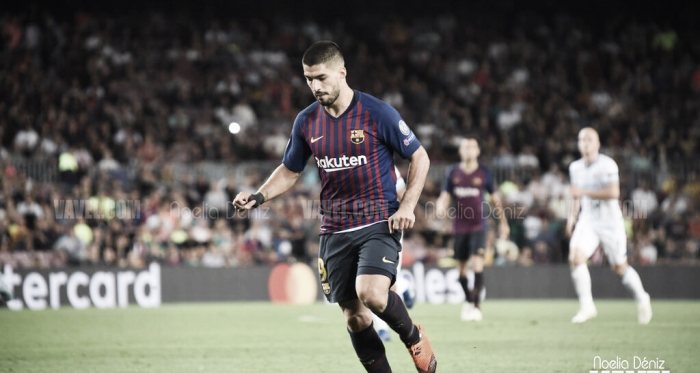 Luis Suárez durante un partido de UEFA Champions League | Foto de Noelia Déniz, VAVEL