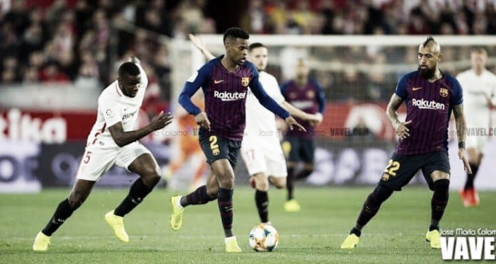 Nélson Semedo ante el Sevilla Fútbol Club en el Ramón Sánchez-Pizjuán | Foto de Jose María Colomo, VAVEL