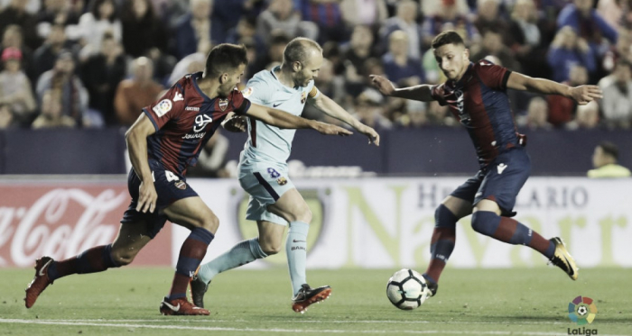 Andres Iniesta contro il Levante. Fonte: LaLiga.es