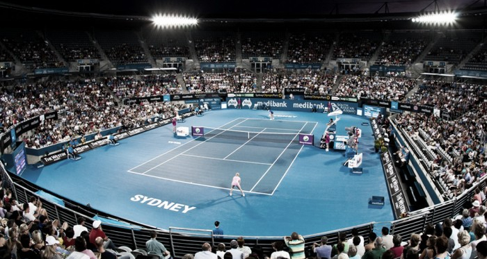 A general view of main stadium at the Apia International Sydney | Photo: Sydney Tennis