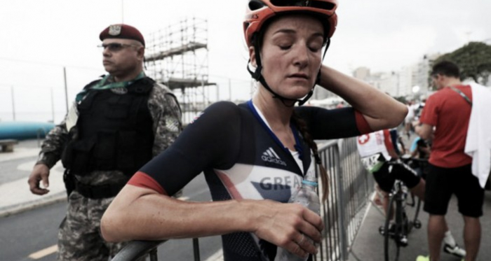 A tired looking Armitstead after yesterday's tough race / The Independent