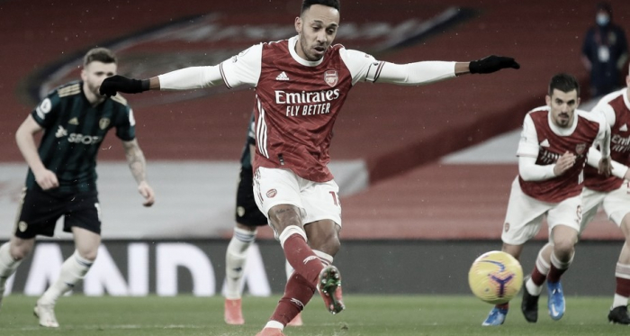 Aubameyang faz três em vitória do Arsenal sobre o Leeds United