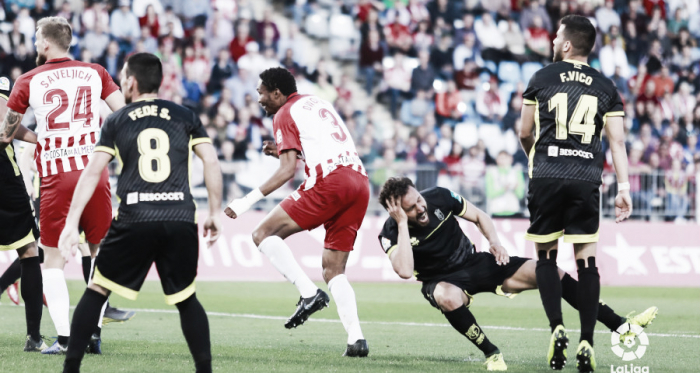Jugada de ataque a favor del Almería | Fuente: La Liga