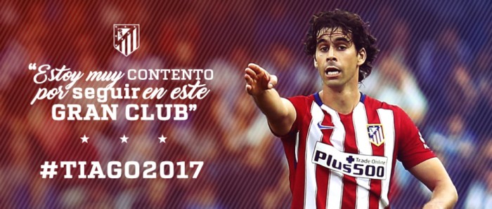 Tiago renueva una temporada más con el Atlético