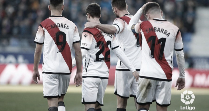 Los jugadores tras uno de los goles de Pozo al Huesca | Foto: LaLiga Smartbank