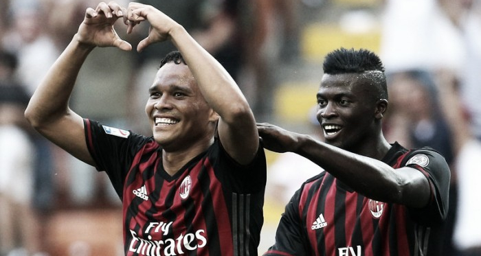 Bacca, tre gol e quell'abbraccio con Montella per cancellare un'estate di dubbi