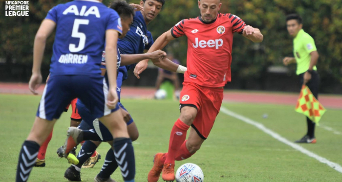 Kristijan Krajcek in action for Balestier (Photo credit: Football Association of SIngapore)