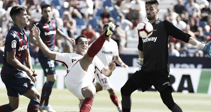 BenYedder marcó un hat-trick en la primera vuelta contra Levante | Foto: Sevilla FC