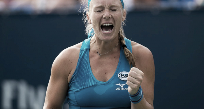 Kiki Bertens celebrates her huge win | Photo: Jimmie48 Tennis Photography