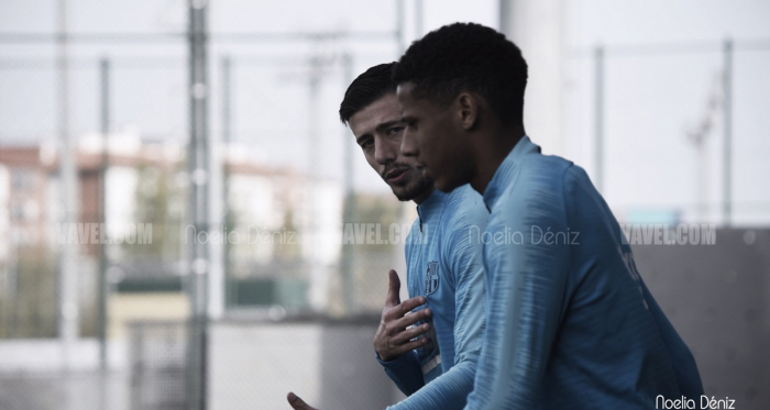Clément Lenglet y Jean-Clair Todibo en un entrenamiento | Foto de Noelia Déniz, VAVEL
