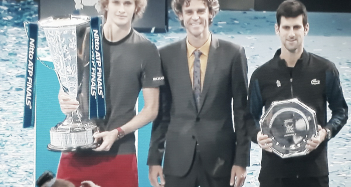 Kuerten en la entrega de premios del Master de Londres. Imagen: @ATPTour