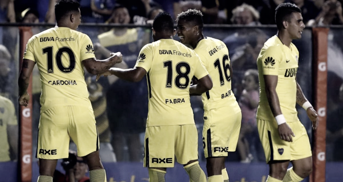 Los colombianos festejando un gol. Foto: AS