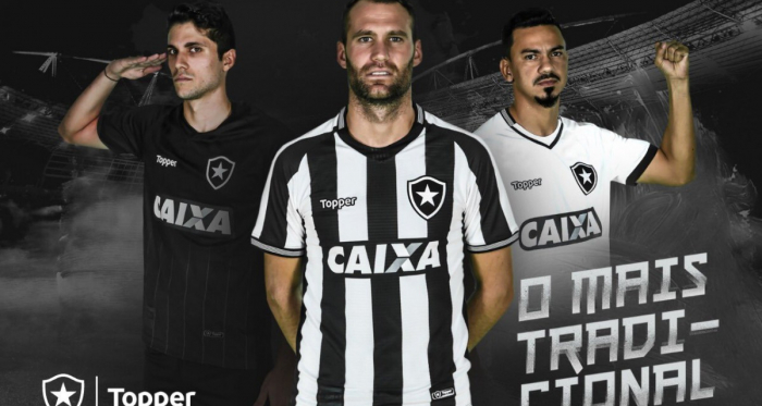 Botafogo apresenta uniformes para temporada 2018