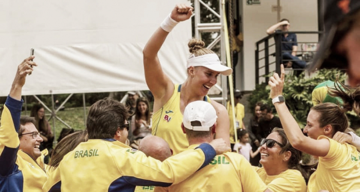 Número um do país, Haddad Maia garantiu a vitória brasileira em Medellín (Foto: Divulgação/CBT)