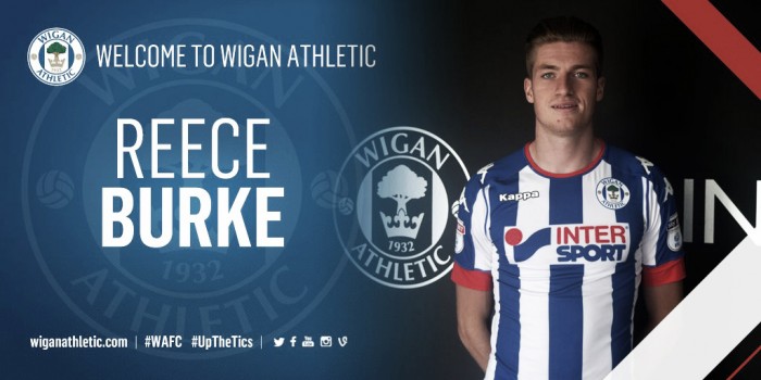 Reece Burke been unveiled as a Wigan Athletic player | Photo: Wigan Athletic