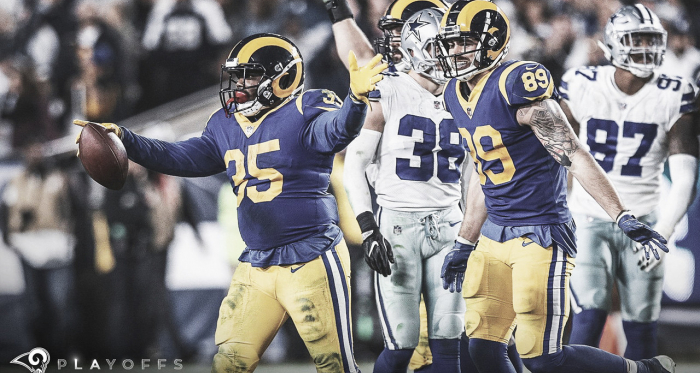 C.J Anderson festeja el segundo touchdown que liquidó el juego (Imagen: Rams.com)