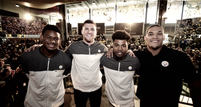 Some of the 2017 Draft class meet the 'Steeler Nation' | Source: steelers.com