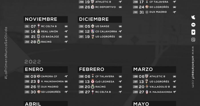 Unionistas debutará en Primera RFEF ante el Ferrol y
terminará ante el Deportivo
