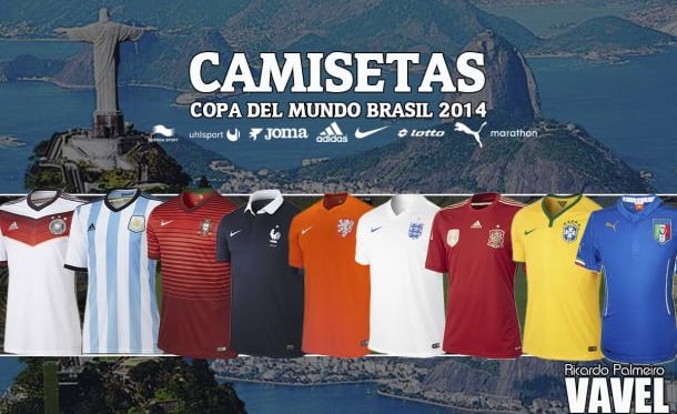 Las camisetas y equipaciones de las selecciones del Mundial de Brasil 2014