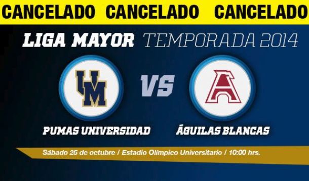 Suspenden el clásico en ONEFA: Pumas CU - Águilas Blancas