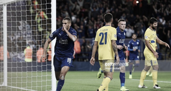 Slimani voltou a marcar frente ao FC Porto, desta vez com a camisola do Leicester