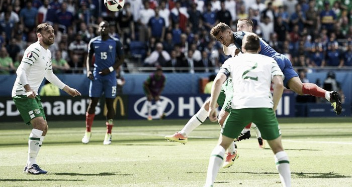 Griezmann foi o homem da vitória francesa esta tarde | Foto: Facebook Euro 2016